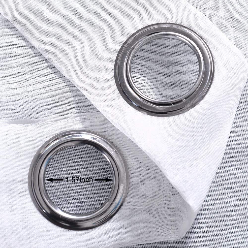 2 Tende In Voile Gradiente Con Occhielli – 100% Poliestere, Per Camera Da Letto E Soggiorno