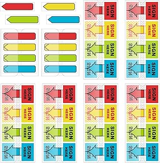 10 Boxes/ 1000 Pcs Sign Here Tabs Sign Here Stickers Sign Here Flags 7 Boxes Sign Here 3 Boxes Arrow Stickers for Office School Students Notebook Annotating Books