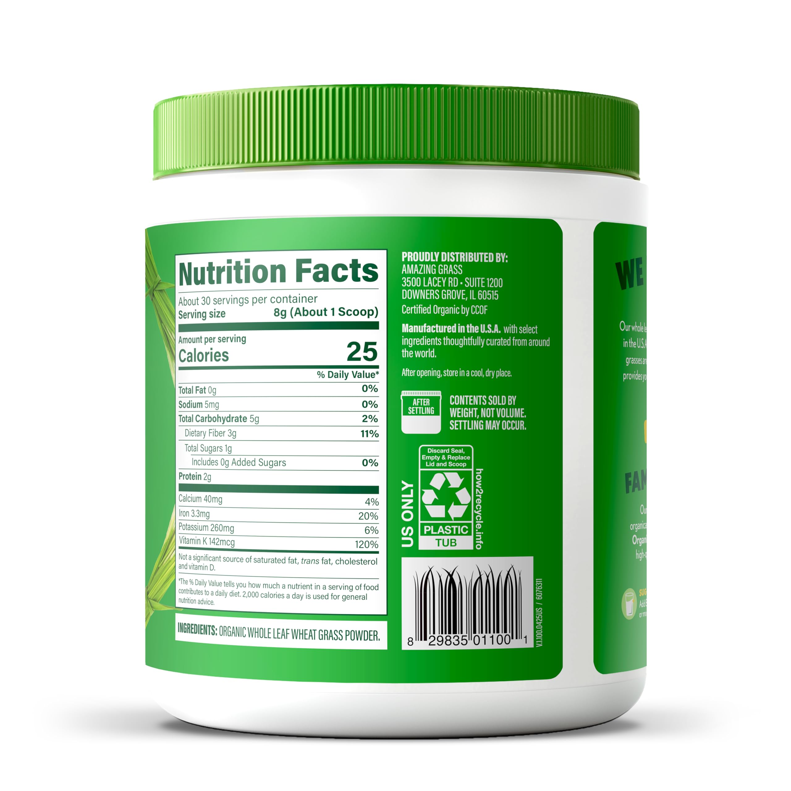 Amazing Grass Wheat Grass Powder, Whole-Leaf, 30 Servings — Amazon image 7