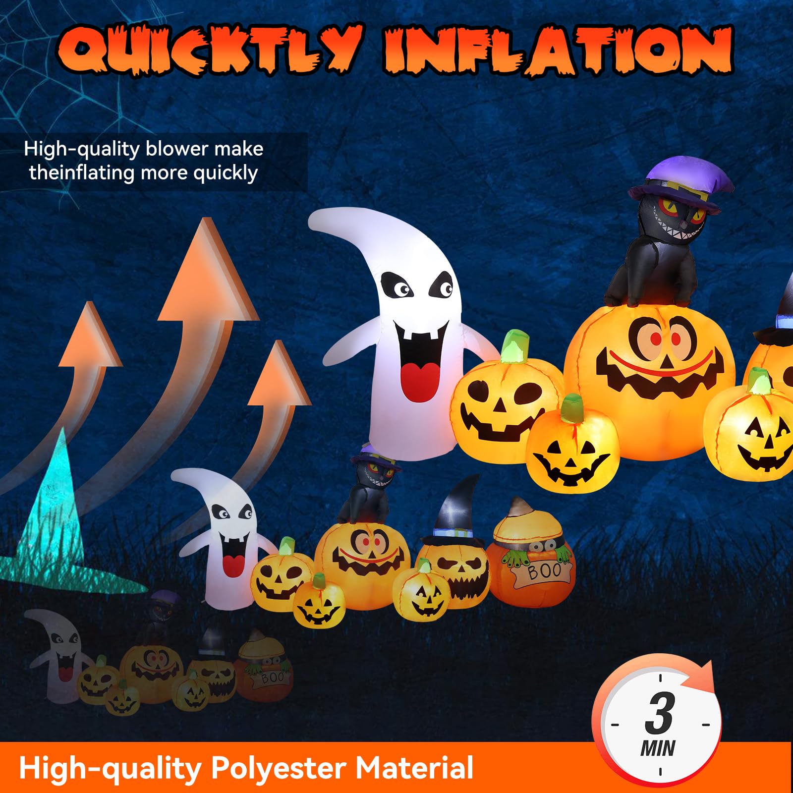 Arche de citrouille gonflable - Solutions de décoration pour événements d' Halloween