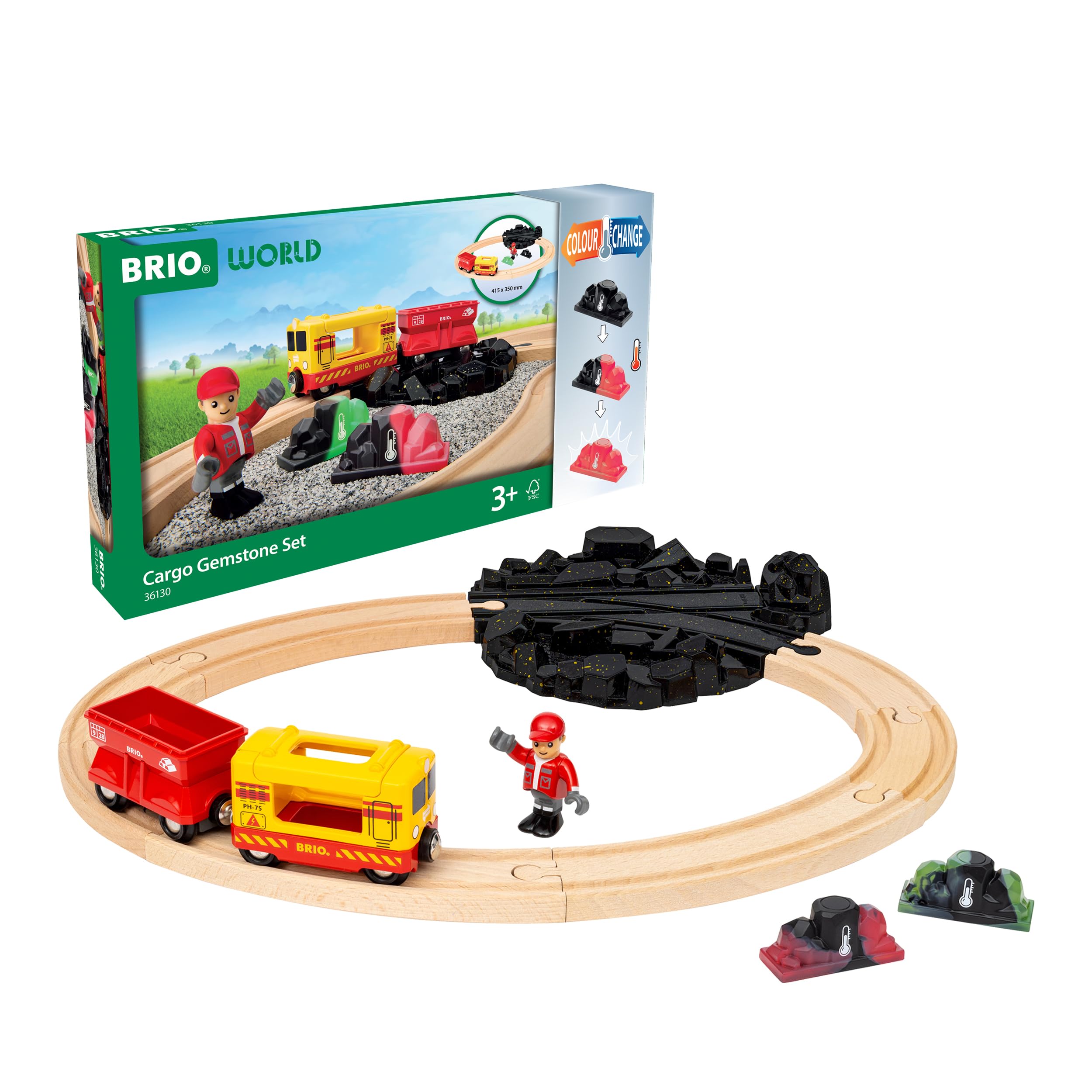 BRIO World Cargo Gemstone Set - 14-Piece FSC-Certified Wooden