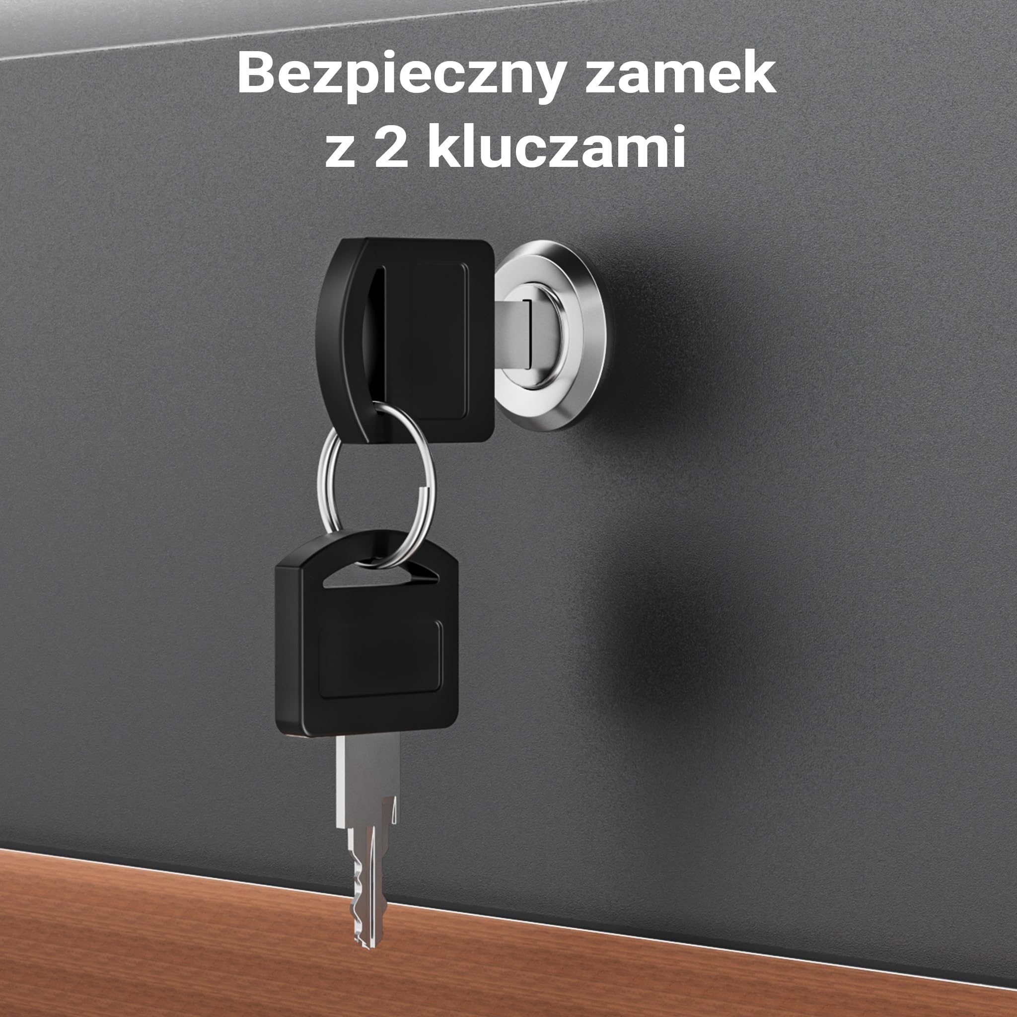 Wiltec Skrzynka pocztowa 395 x 142 x 1150 mm ze stali cynkowanej z drukiem UV imitujący drewno, słup na listy ze schowkiem na gazety, 2 kluczykami i klapą soft close