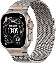 BXUXOHS Milanese Loop- Compatible with Apple Watch Ultra 3 2 1 Band for Men 49mm 46mm 45mm 44mm 42mm 41mm 40mm 38mm,Magnetic Mesh Metal Strap Wristband for iWatch SE 3/2 Series 11/10/9/8/7/6/5/4 Ultra