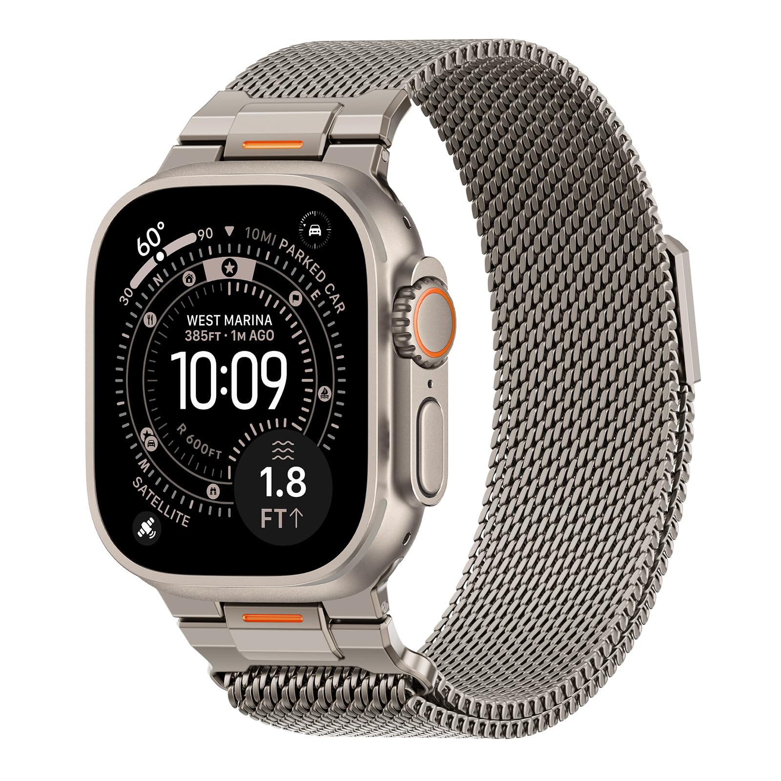 BXUXOHS Milanese Loop- Compatible with Apple Watch Ultra 3 2 1 Band for Men 49mm 46mm 45mm 44mm 42mm 41mm 40mm 38mm,Magnetic Mesh Metal Strap