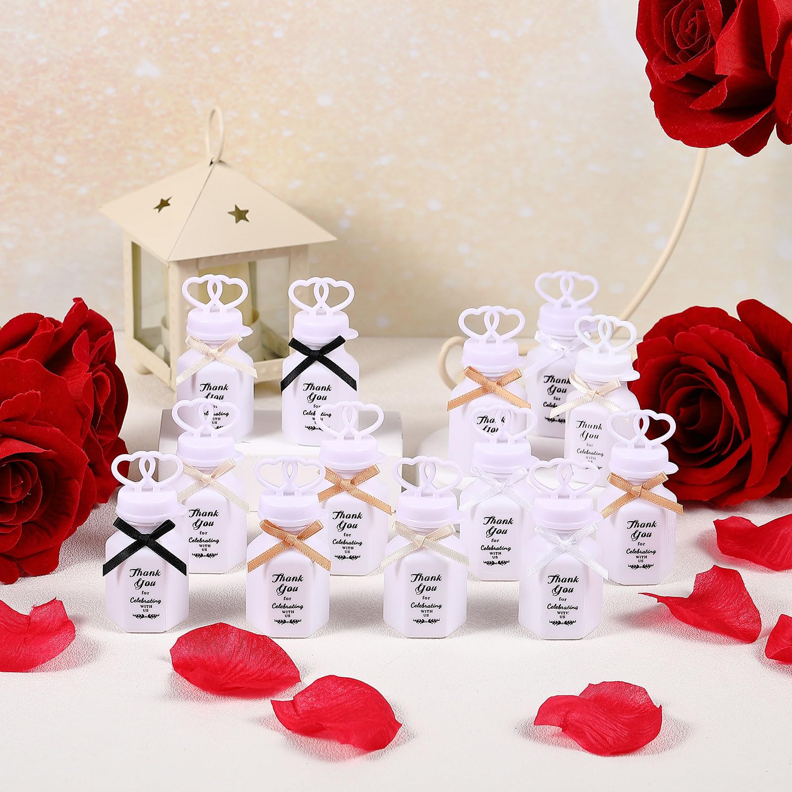 Bubbles Wedding Bulk Eease Bulk 48 Pcs Mini Heart Bubble Wands For