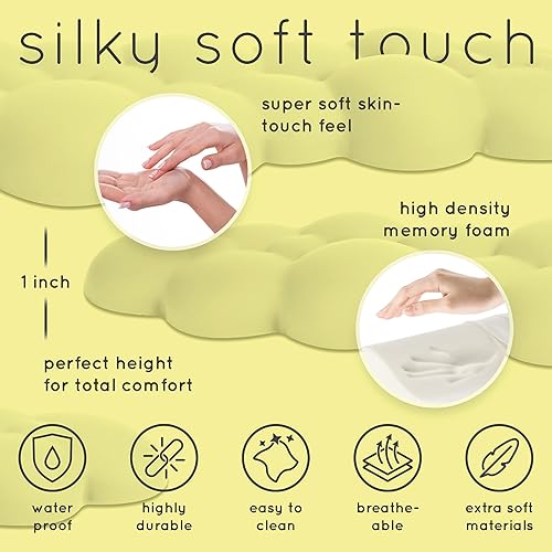 Miniatura 6 de Qloud Cloud - Teclado reposamuñecas en la nube, reposamuñecas, reposamuñecas, teclado para computadora, juegos, reposamuñecas, reposamuñecas,