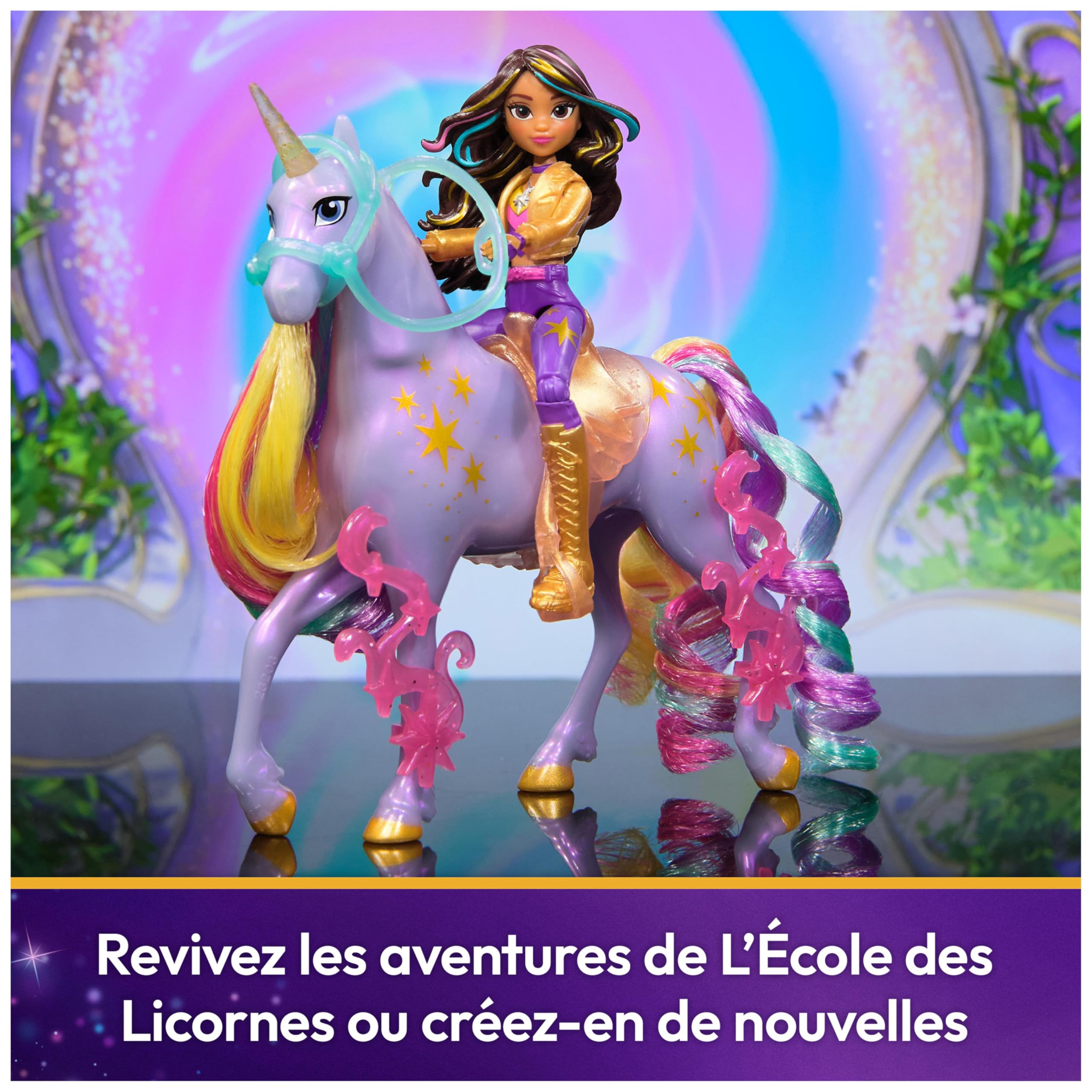 Unicorn Academy - L'Ecole des Licornes - Licorne Wildstar + Poupée Sophia - Licorne, Poupée Et Accessoires À Collectionner - Jouets Inspirés De La Série L'Ecole des Licornes - Jouet Enfant 4 Ans Et +