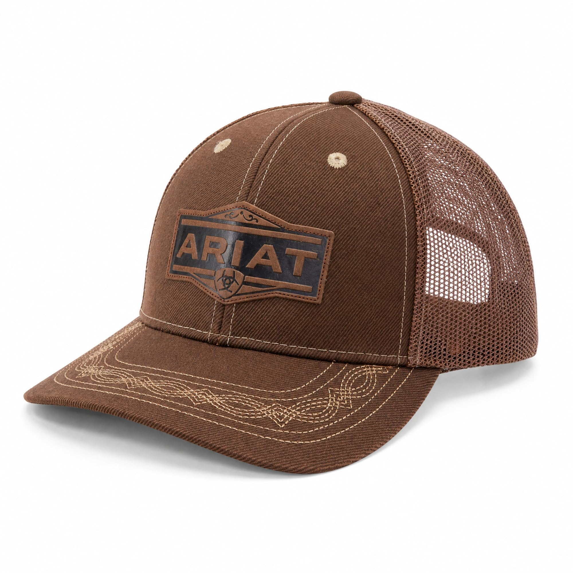 Ariat Black Red Gray Mesh Hat Cappellino da Baseball Uomo