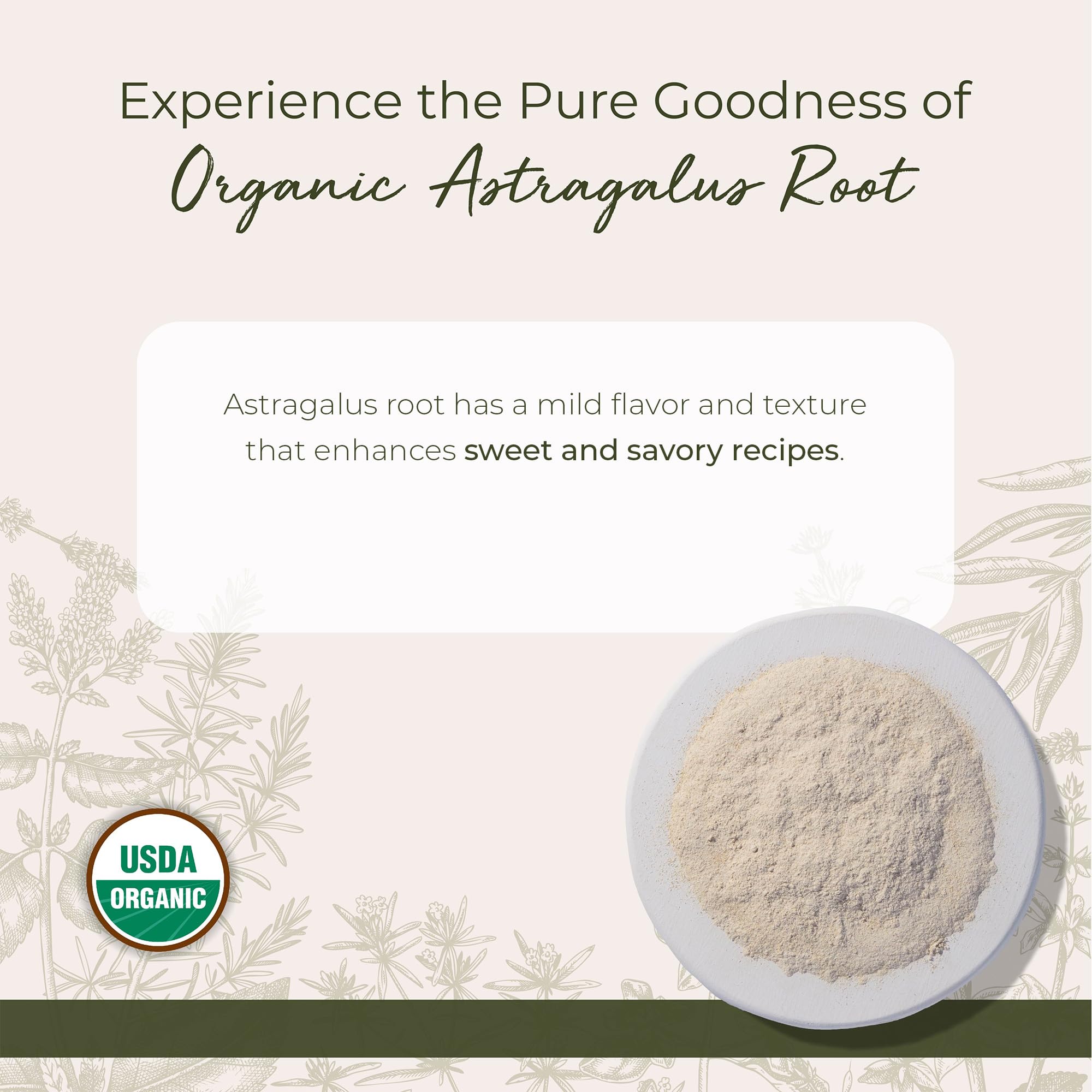 Starwest Botanicals Organic Astragalus Root Powder, Non-GMO - Bulk 1 lb Bag — Amazon image 2
