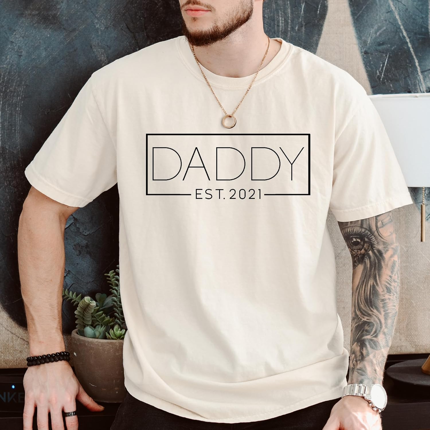 Custom Dad Shirts for Men Personalized Dad Gifts First Est 2026 Birthday Gift for Daddy Shirt - Image 4