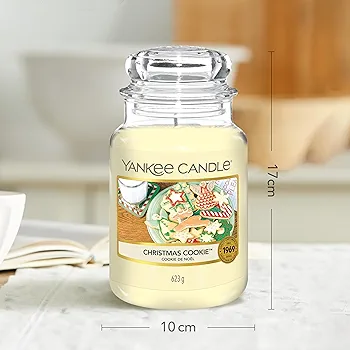 Yankee Candle bougie parfumée Cookie de Noël | Format jarre | Bougie longue durée jusqu’à 150 heures de combustion | Cadeau parfait pour femme