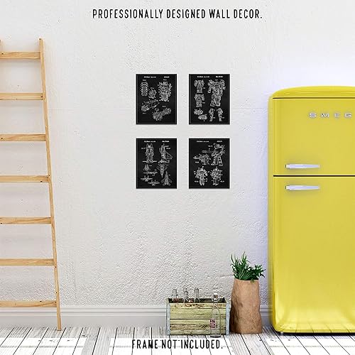 Miniatura 8 de Classic Robot Patent Prints, 4 (8x10) Unframed Photos, Wall Art Decor Gift for Home Transformer Tech Work Office Studio Garage Shop School College
