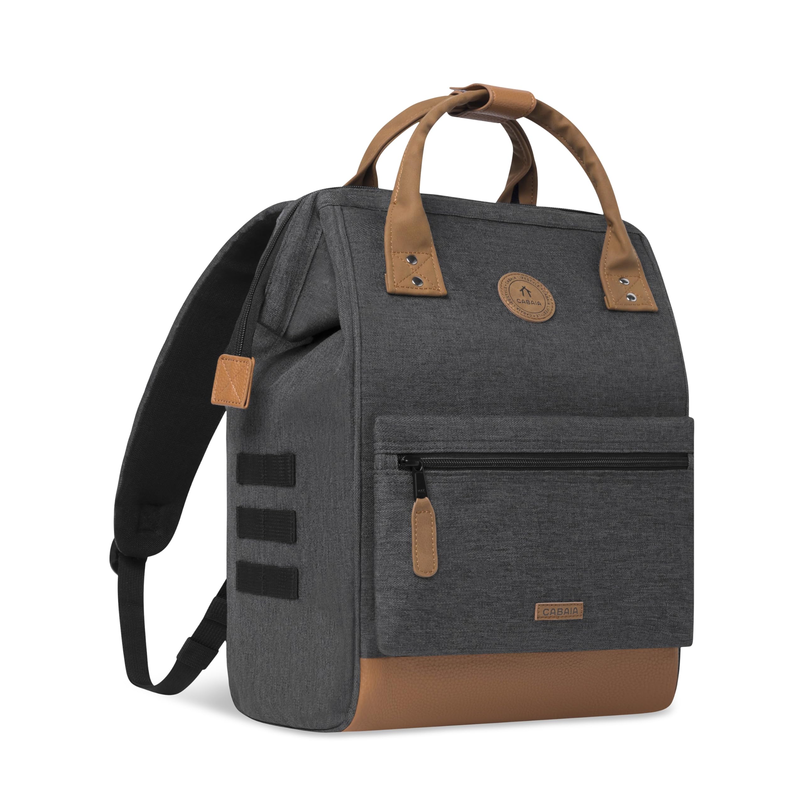 CABAIA Sac à Dos Adventurer Londres 18L - Ordinateur 13" - Déperlant | Bagage cabine · Ouverture grand angle · Système MOLLE pochettes interchangeables · Certifié Vegan · Conçu pour durer