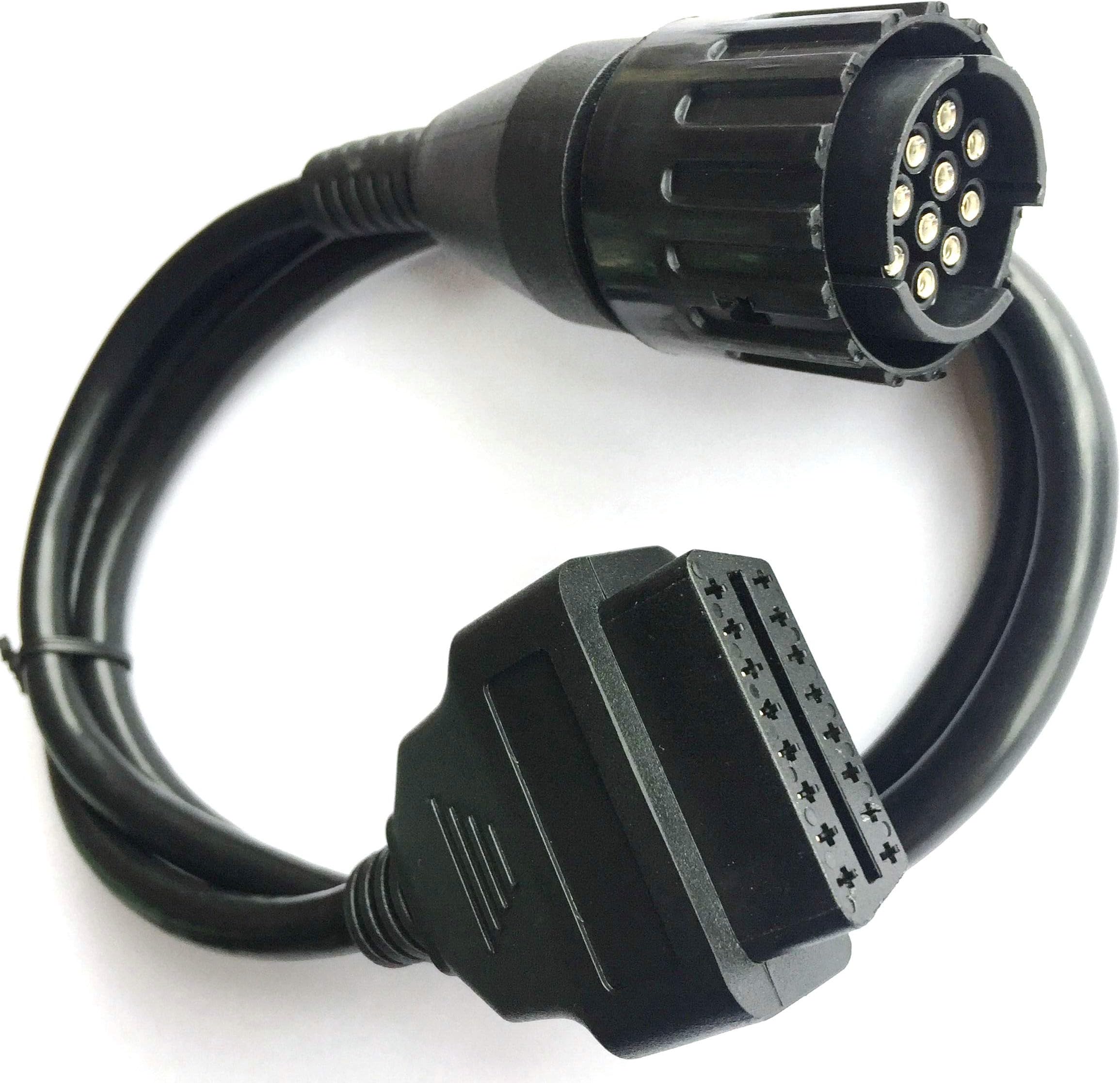 OTKEFDI10 Pin OBD Adapter, OBDII Motorbike K-line DCAN Cable