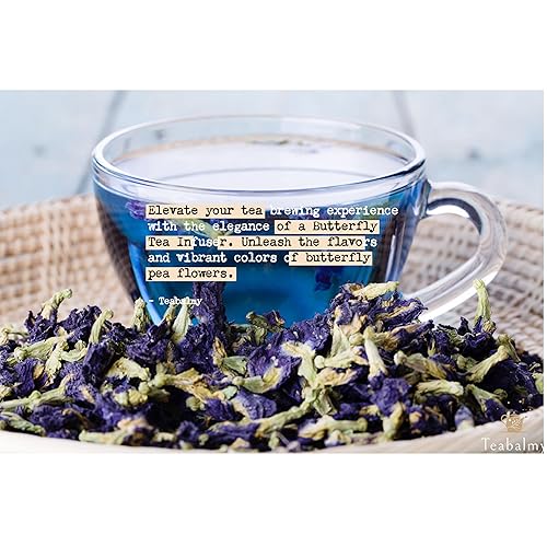 Miniatura 4 de Teabalmy Té de flores secas  Té de hojas sueltas  Pétalos  Hierbas naturales fragantes  Flores secas (guisante mariposa, 1 onza (paquete de 1))