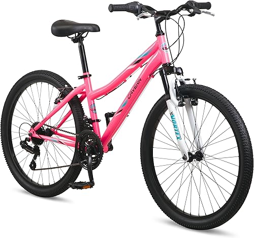 Pacific Bicicleta de montaña Cavern, bicicleta de 20, 24 o 26 pulgadas para niños y adultos, 7 o 21 velocidades, marco de acero duradero, horquilla