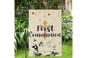 Kimini-Ki Black First Communion Garden Flag