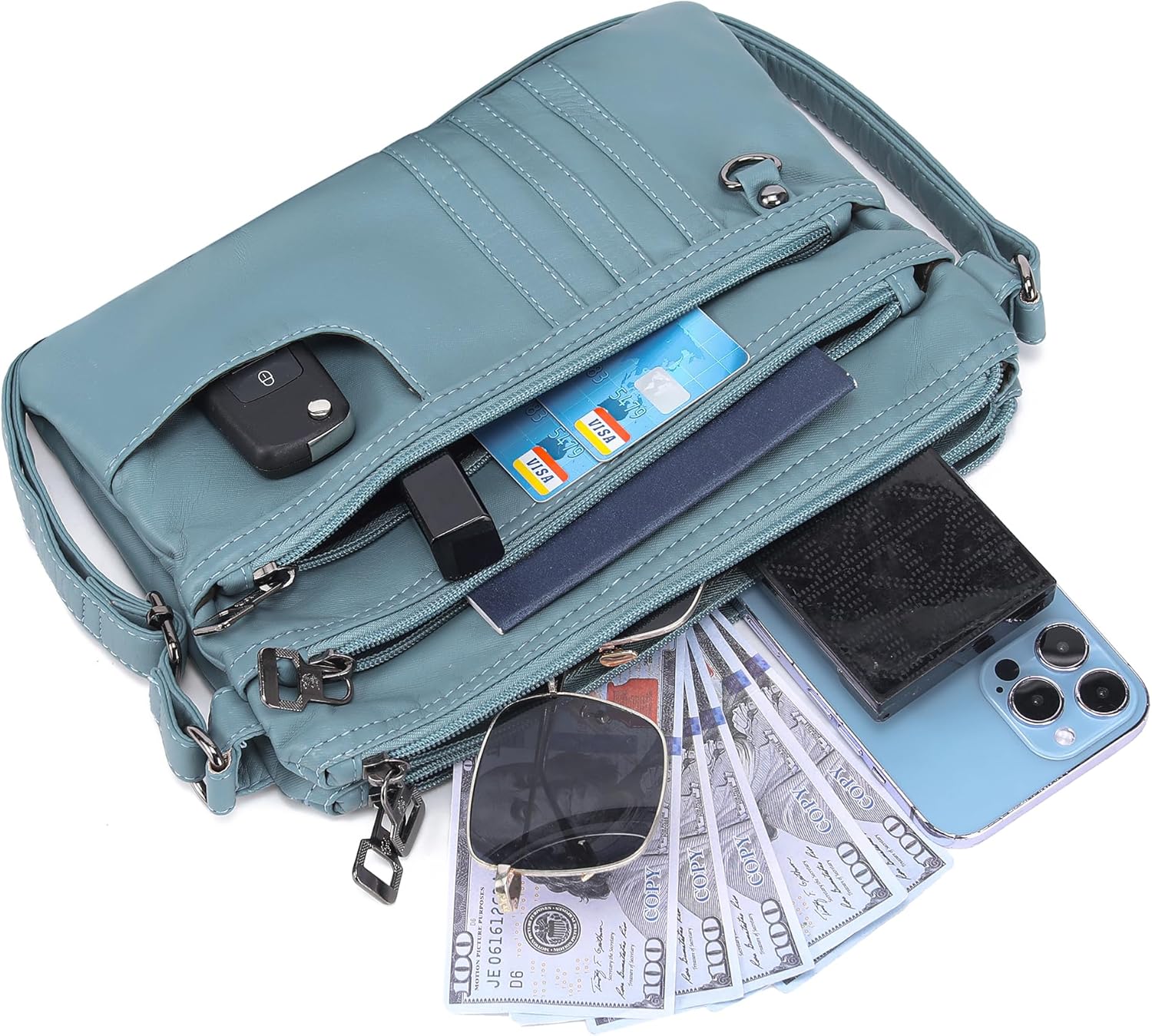 MINICAT Multiple Pockets Small Crossbody Purse Cell Phone Purse Shoulder Bags for Women Cross Body Bag for Woman - Image 7