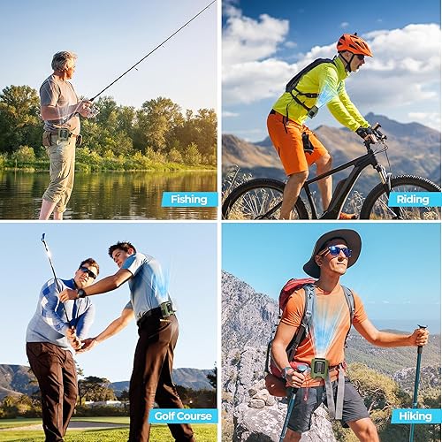 Miniatura 7 de Ventilador de cintura portátil, 4 velocidades, 13000 rpm, fuerte flujo de aire, cinturón de clip y recargable, funciona con pilas 24 horas, banco de