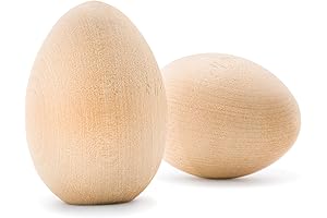6 Piece Premium Wooden Easter Eggs to Beautify