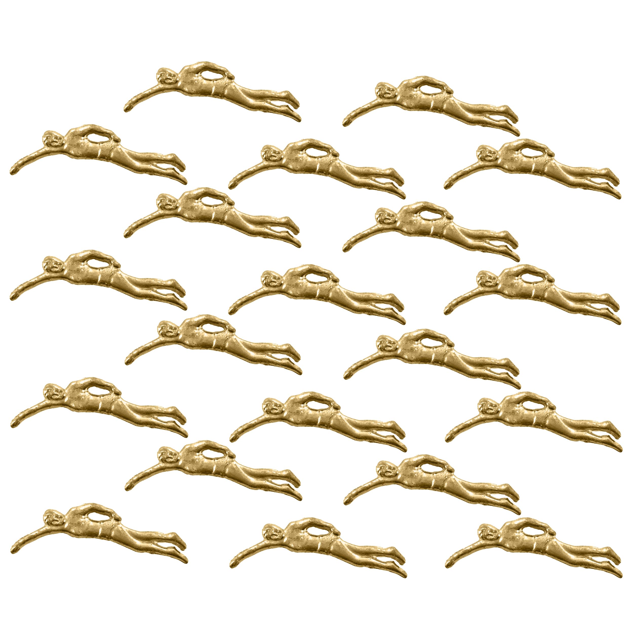 SHOP AWARDS AND GIFTS Male Swimmer Sports Team Metal Lapel Pin, Bulk Pack of 20, Poly Bagged, 1-1/2 Inch