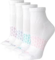 Hanes Women's Absolute Active Cushioned Ankle Socks, 4-Pack - Seamless Toe, Extreme Cushion, Arch Support