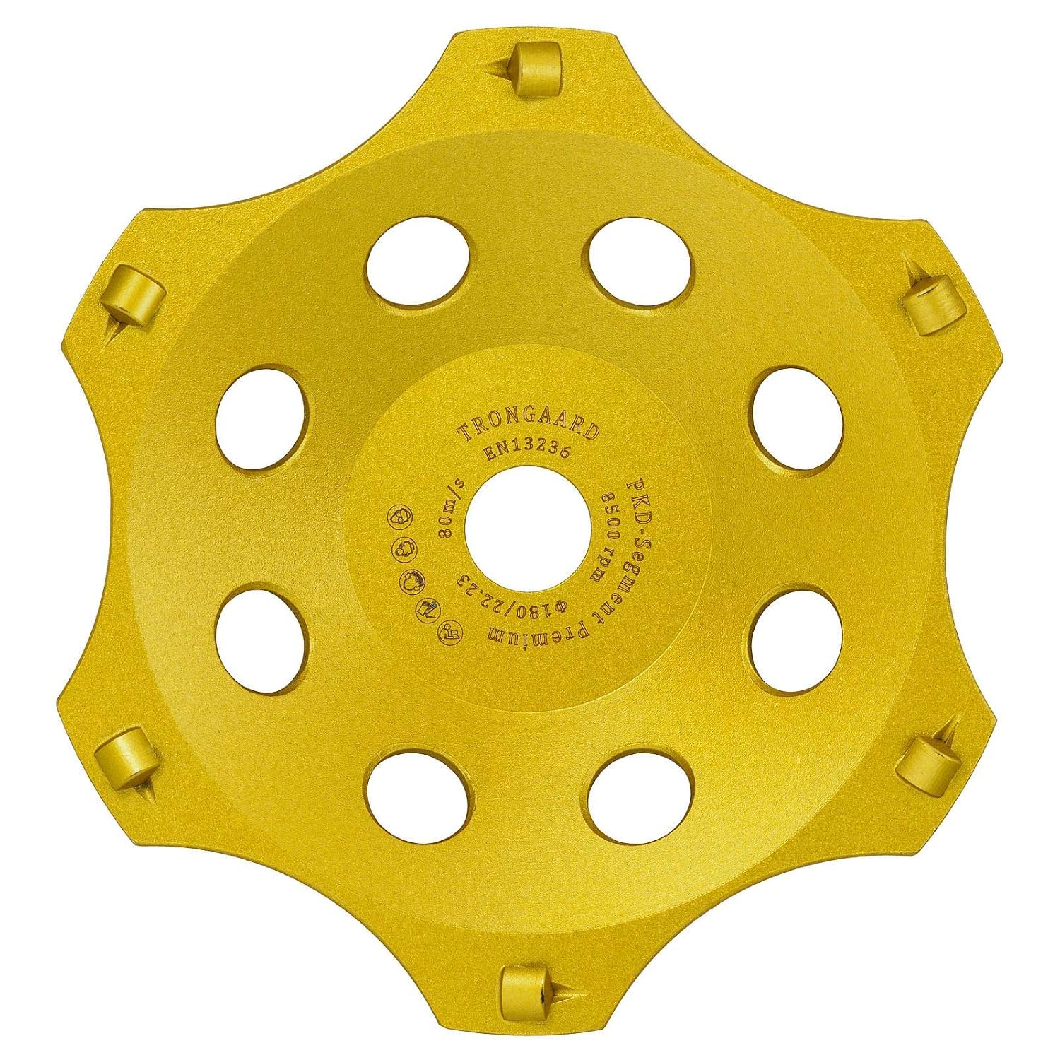 TRONGAARD PREMIUM PKD PCD Schleiftopf/Schleifteller 180MM / 22,23MM / 30mm Gesamthöhe