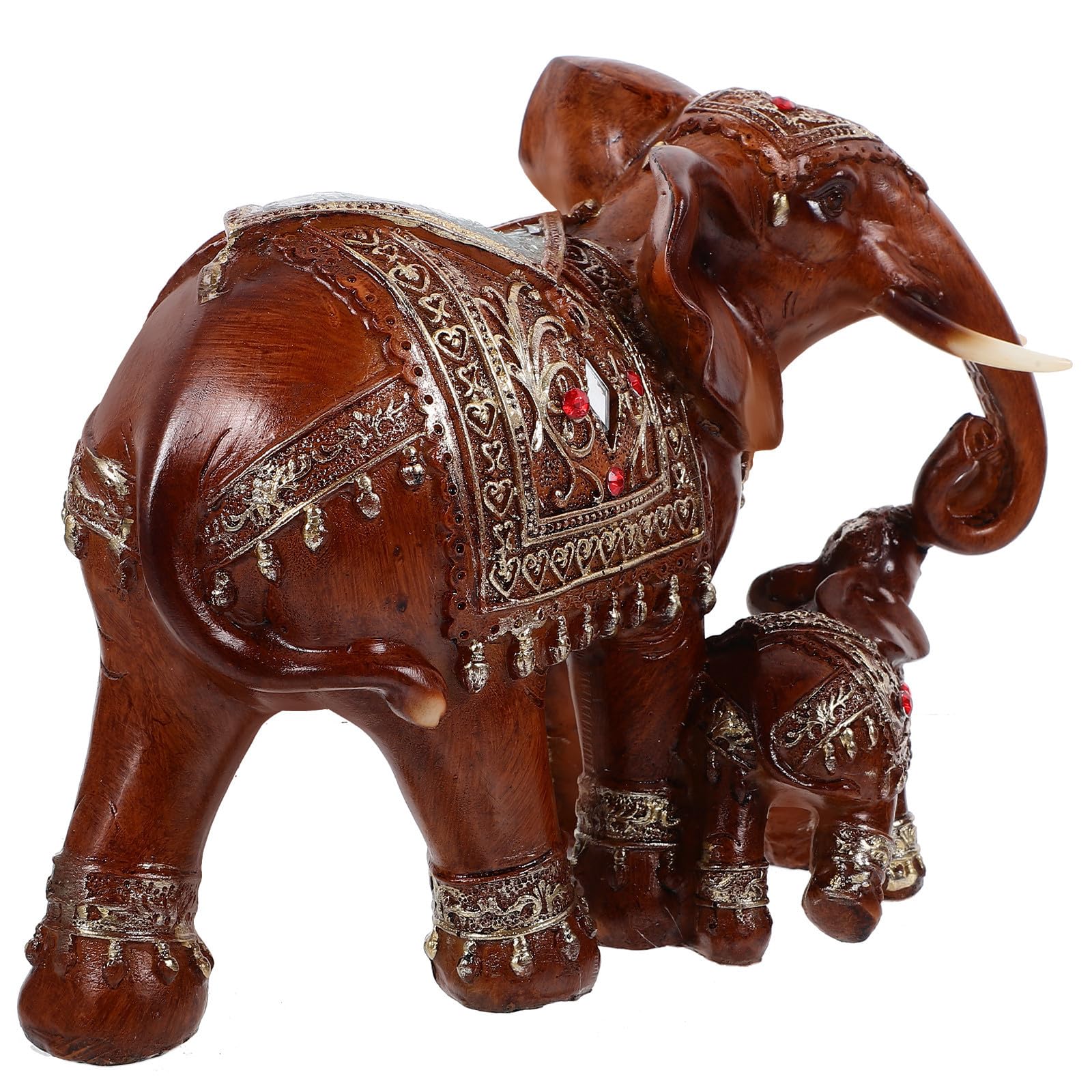 Estatua de Elefante de Resina para Escritorio, Decoración Artesanal