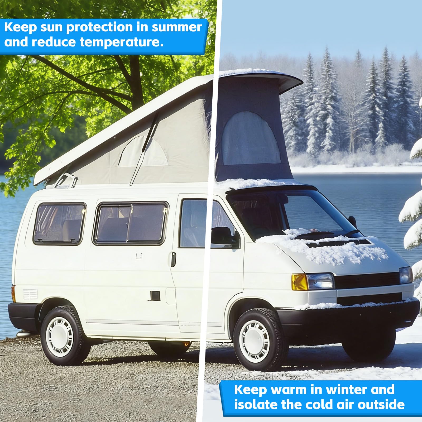 Interne Isolierung Pop Top Dachabdeckung Ersatz für VW T4, Sonnenschutz