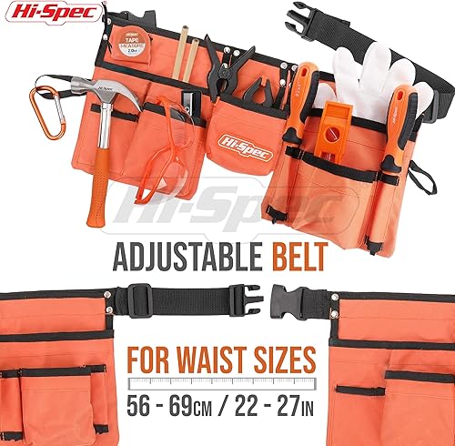 Vista 18 de Hi-Spec Juego de herramientas de 18 piezas para niños y bolsa de herramientas de tamaño infantil. Herramientas manuales de metal real para Bolsa azul