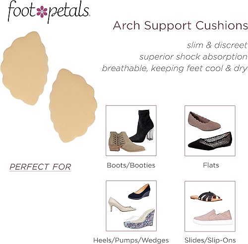 Miniatura 5 de Foot Petals Cojín para mujer, soporte, zapatos de vestir cómodos de arco, tacones, zapatos planos
