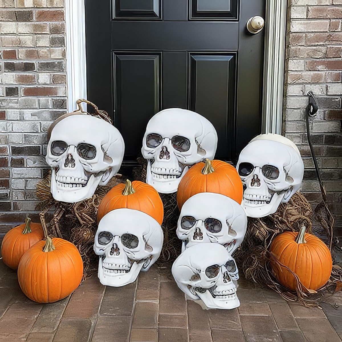 Teschi Piccoli per Decorazioni di Halloween, scheletri Finti in plastica da 12,7 cm, Mini Teschi per lavoretti, Decorazioni di Halloween per Esterni, Teschi Umani in Miniatura Real