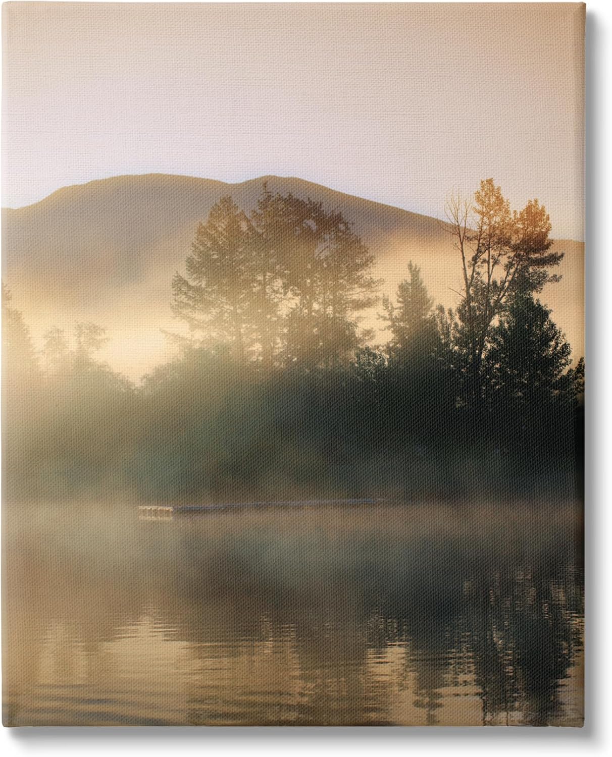 Stupell Industries Dock in Foggy Lake Canvas Wall Art by Carol Robinson