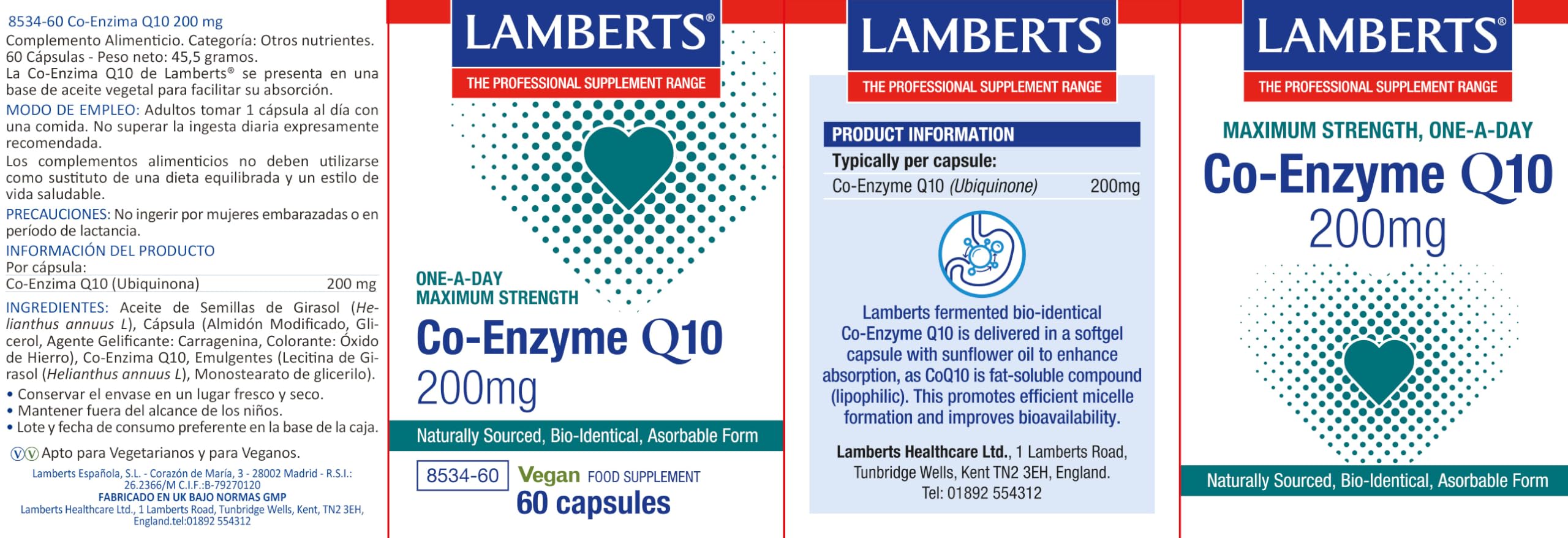 LAMBERTS coenzima q10 60cap suplement diety do codziennego stosowania 200mg