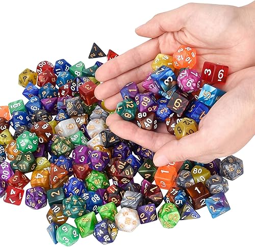 Miniatura 4 de DND - Juego de dados de poliedro de doble color para Dungeons and Dragons D&D RPG MTG Juegos de mesa D4 D6 D8 D10 D% D12 D20 25 colores con 1 bolsa