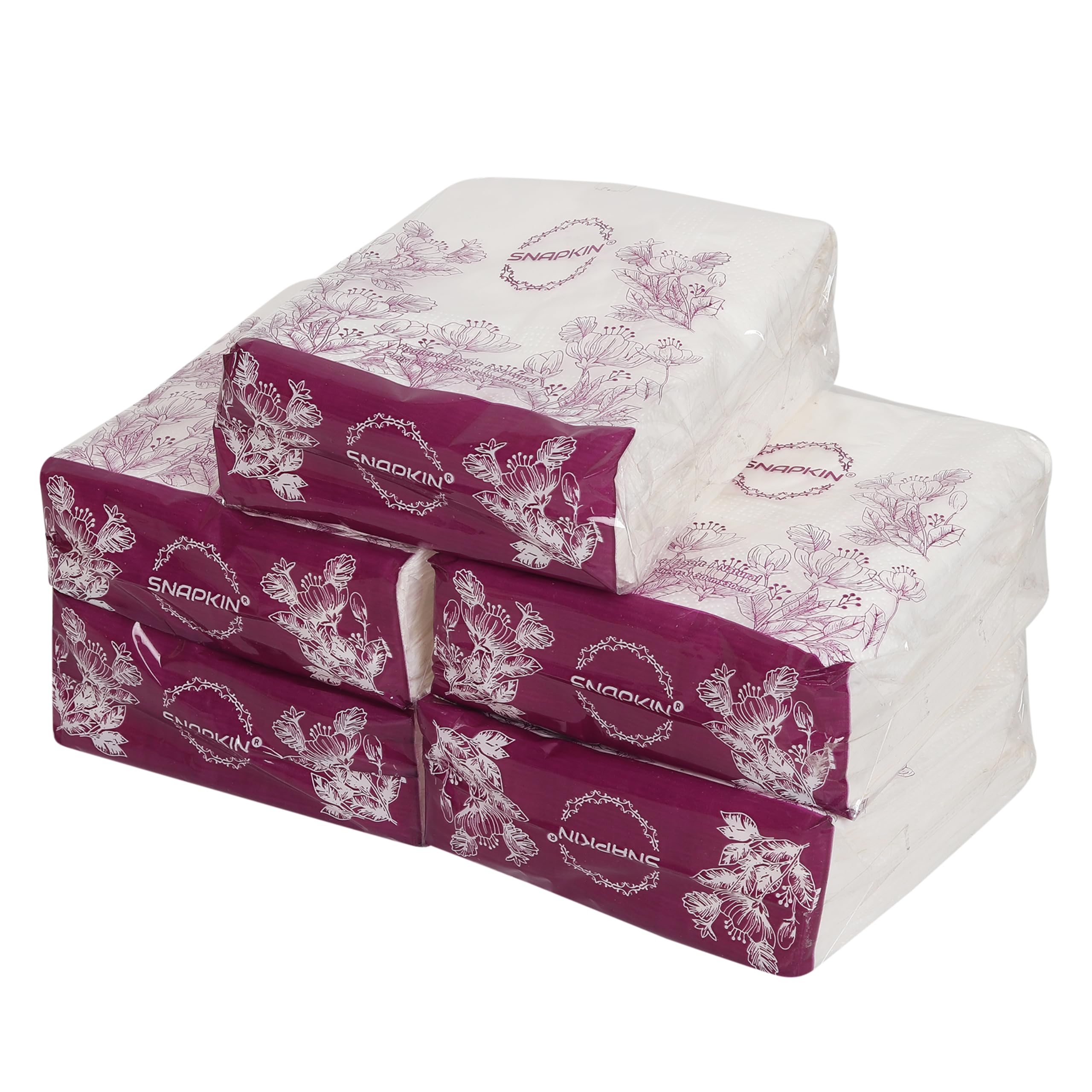 SNAPKIN 2 Ply Tissue Paper Napkins for Dining Table -(50 Pulls Per Pack, 100 Sheets) (PACK OF 5) (B0D1P1T64G) Amazon Price History, Amazon Price Tracker