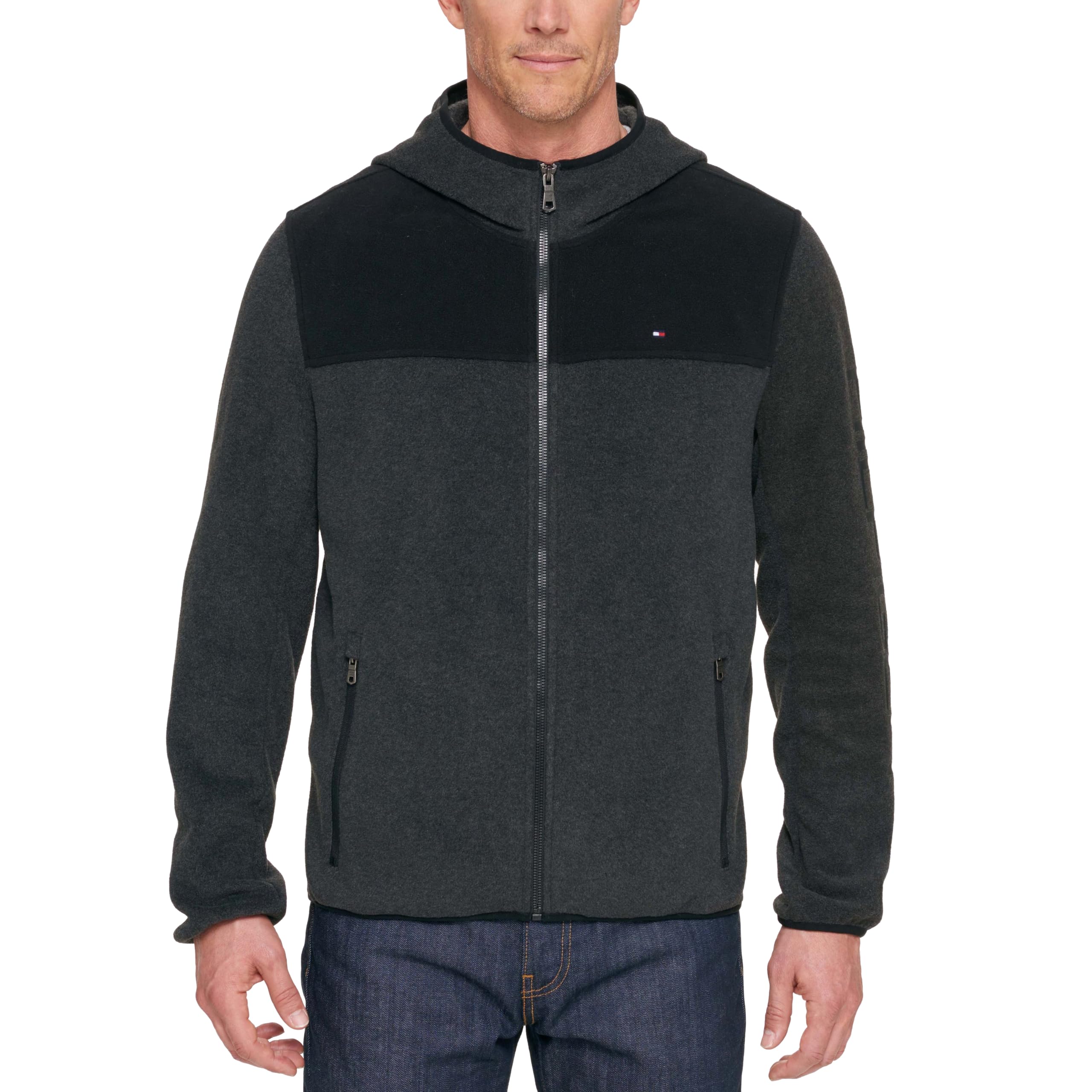 Tommy Hilfiger Men's Hooded Legacy Fleece Jacket