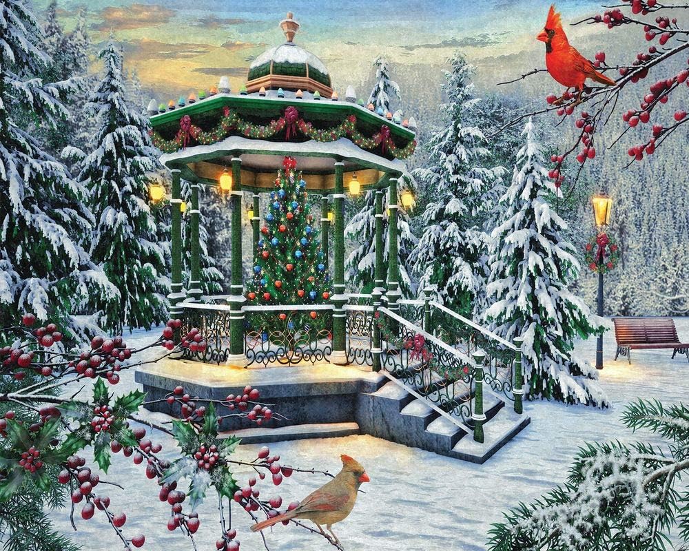 Springbok 1000 Piece Jigsaw Puzzle Holiday Gazebo - Made in USA