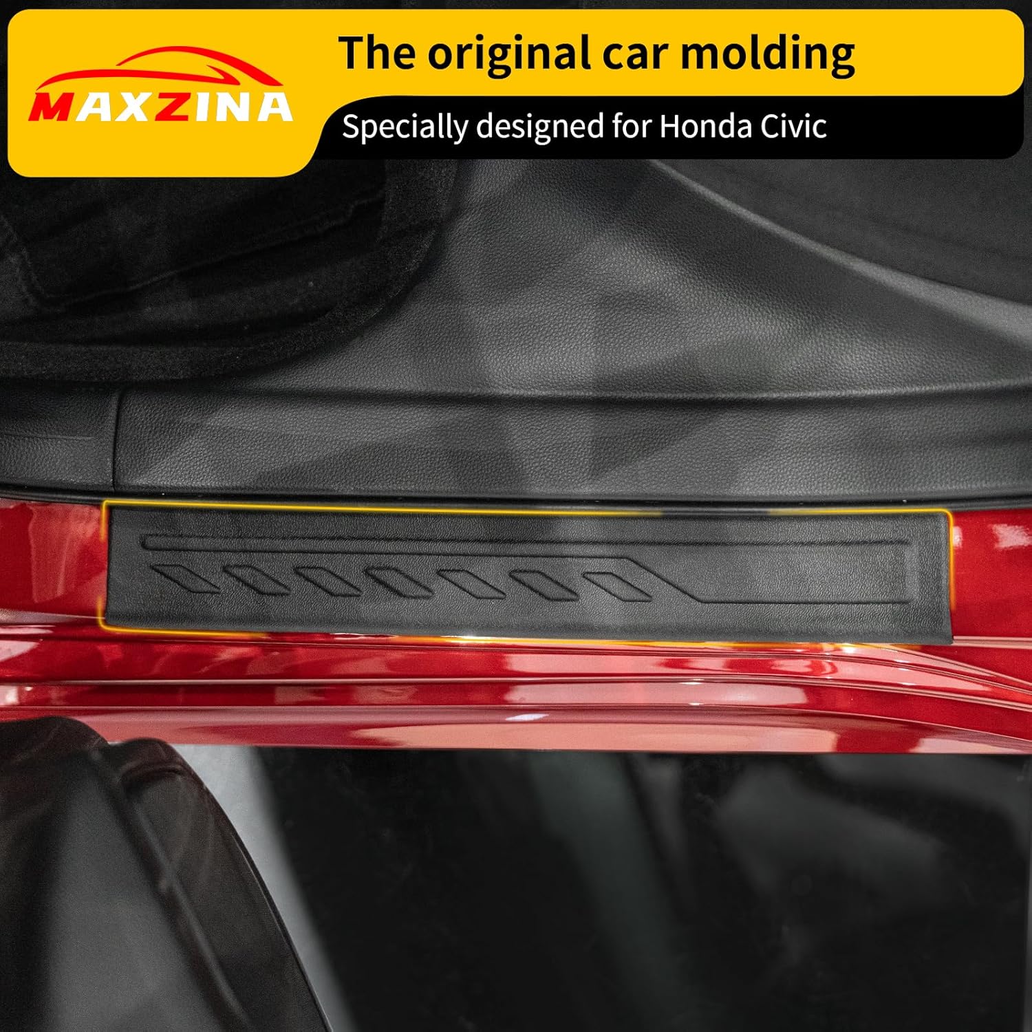 Door Sill Protector Compatible with 2022-2025 Honda Civic Side Step Protector Side Edge Step Guard Car Door Dust Shield Cover 2024 Civic Exterior Accessories