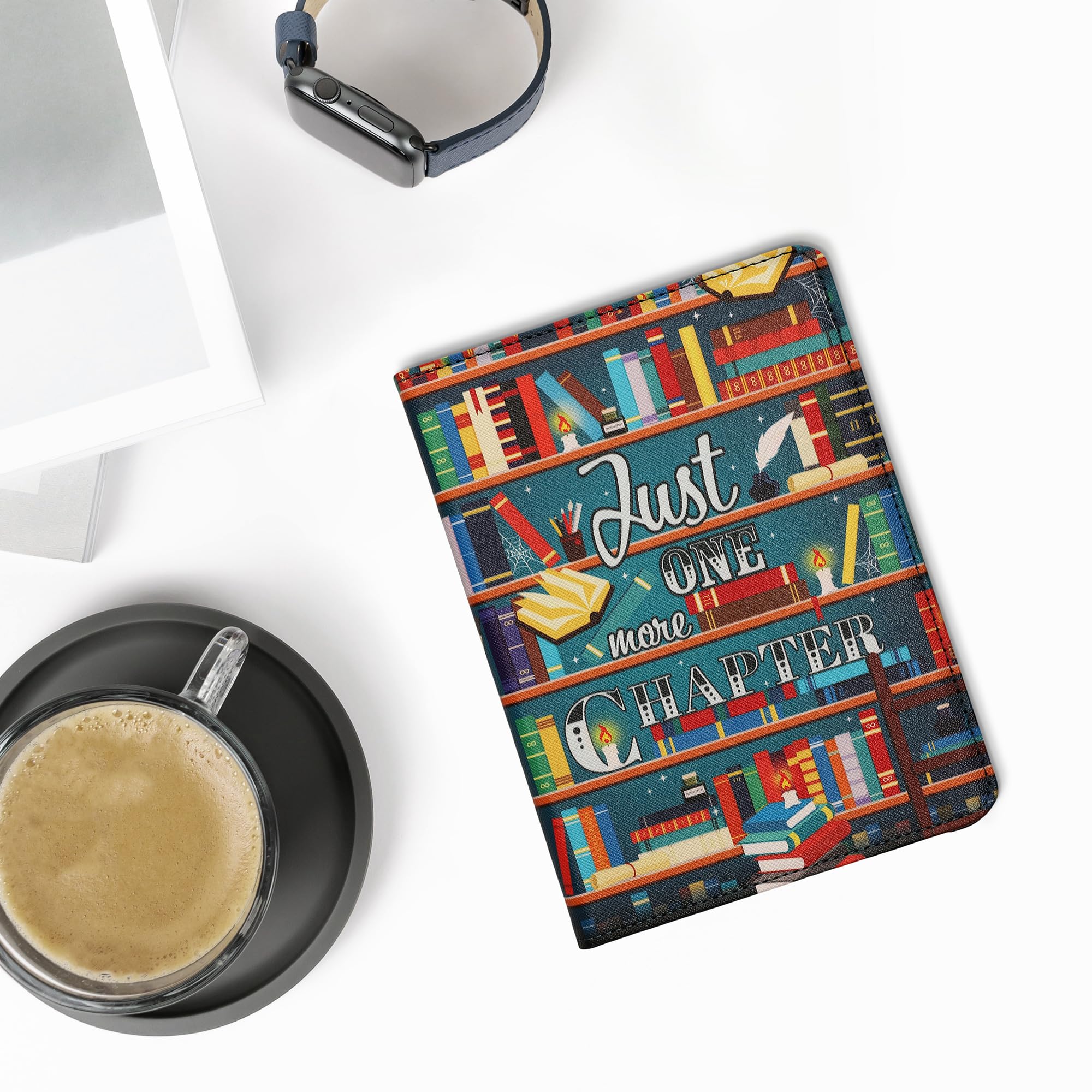 kwmobile Etui do czytnika e-booków kompatybilne z Amazon Kindle Paperwhite (12. Gen 2024) / etui Kindle Colorsoft - etui na czytnik - wielokolorowe biblioteka