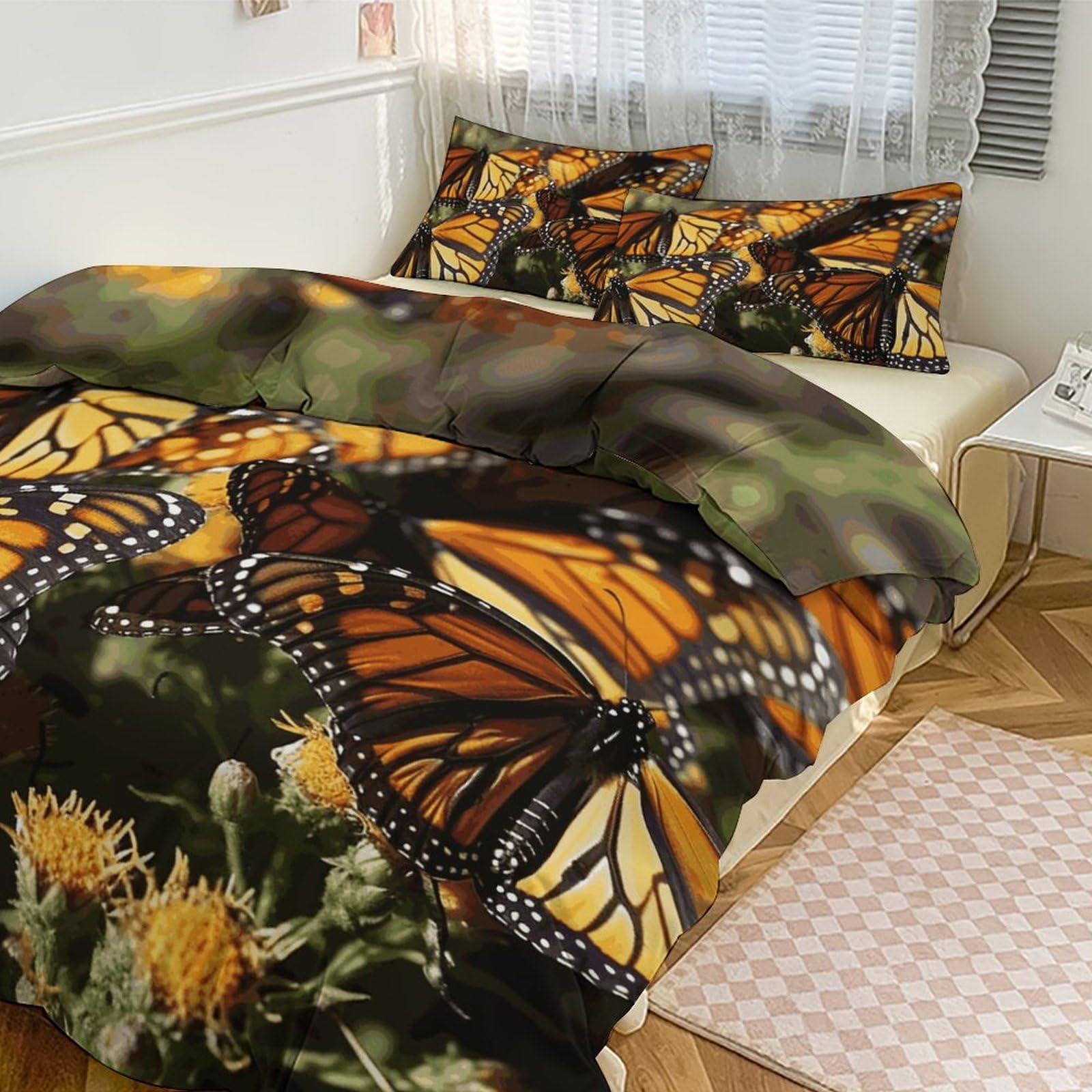 Parure de lit 3 pièces épaisse et chaude avec couette grand lit