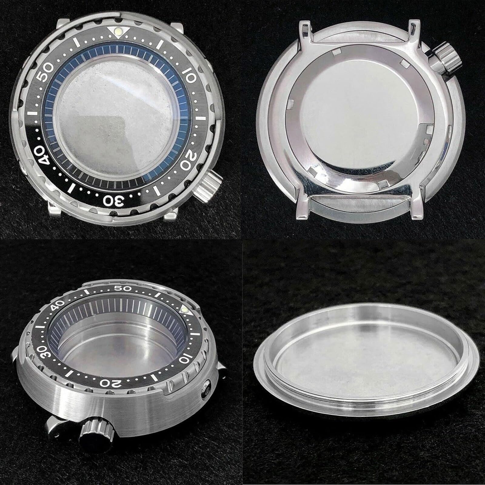 Etui na zegarek ze stali nierdzewnej 45 mm ze szkłem mineralnym, kompatybilne z mechanicznym mechanizmem NH35/NH36, narzędzia i zestawy naprawcze części