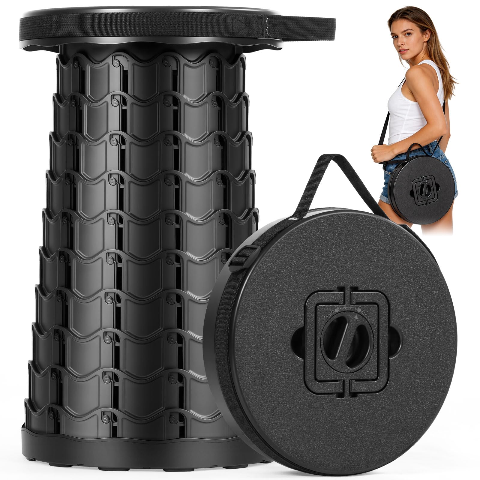 Qiguet Upgraded XXL Collapsible Stool
