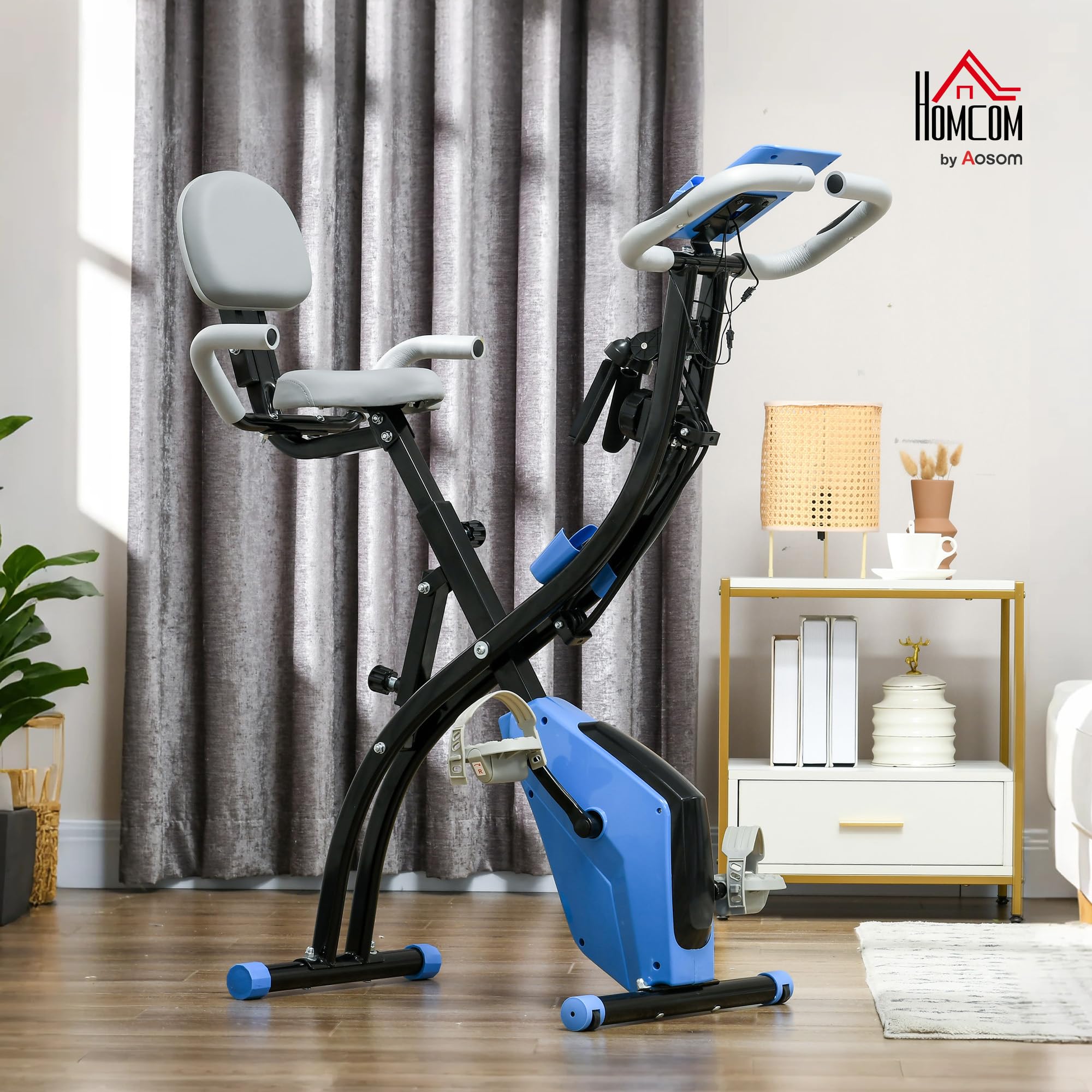 Bike折疊健身2合1HeartRate感應器磁力阻力 - Dettaglio