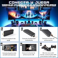 BootyBay Retro Játékkonzol 4K HDMI - 25.000 Előtelepített Játékkal, 64GB USB Memóriával, 2 Vezeték Nélküli Kontrollerrel, TV-hez Csatlakozta 2