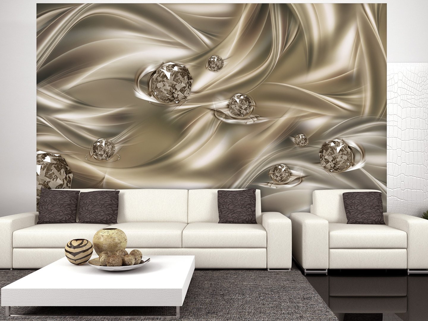 Fototapete murando 400x280 cm Vlies Tapeten Wandtapete XXL Moderne Wanddeko Design Wand Dekoration Wohnzimmer Schlafzimmer Büro Flur Abstrakt Diamant a-A-0253-a-b