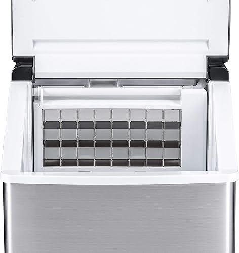 Miniatura 12 de Newair - Máquina para fabricar hielo, para colocar en encimera, plateada, máquina de hielo automática y compacta, cubitos de hielo listos en menos