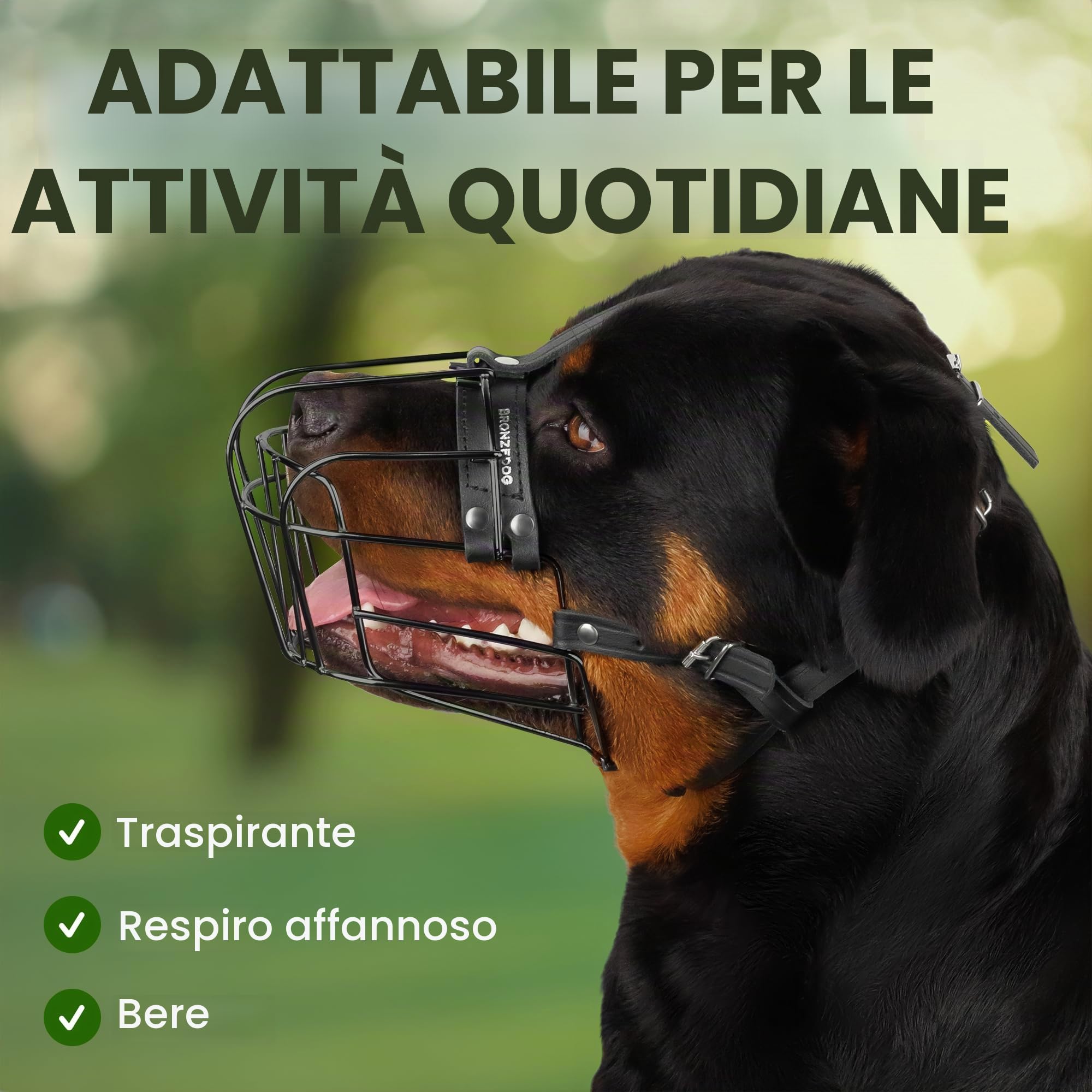 Rottweiler Dog Muzzle (nero)