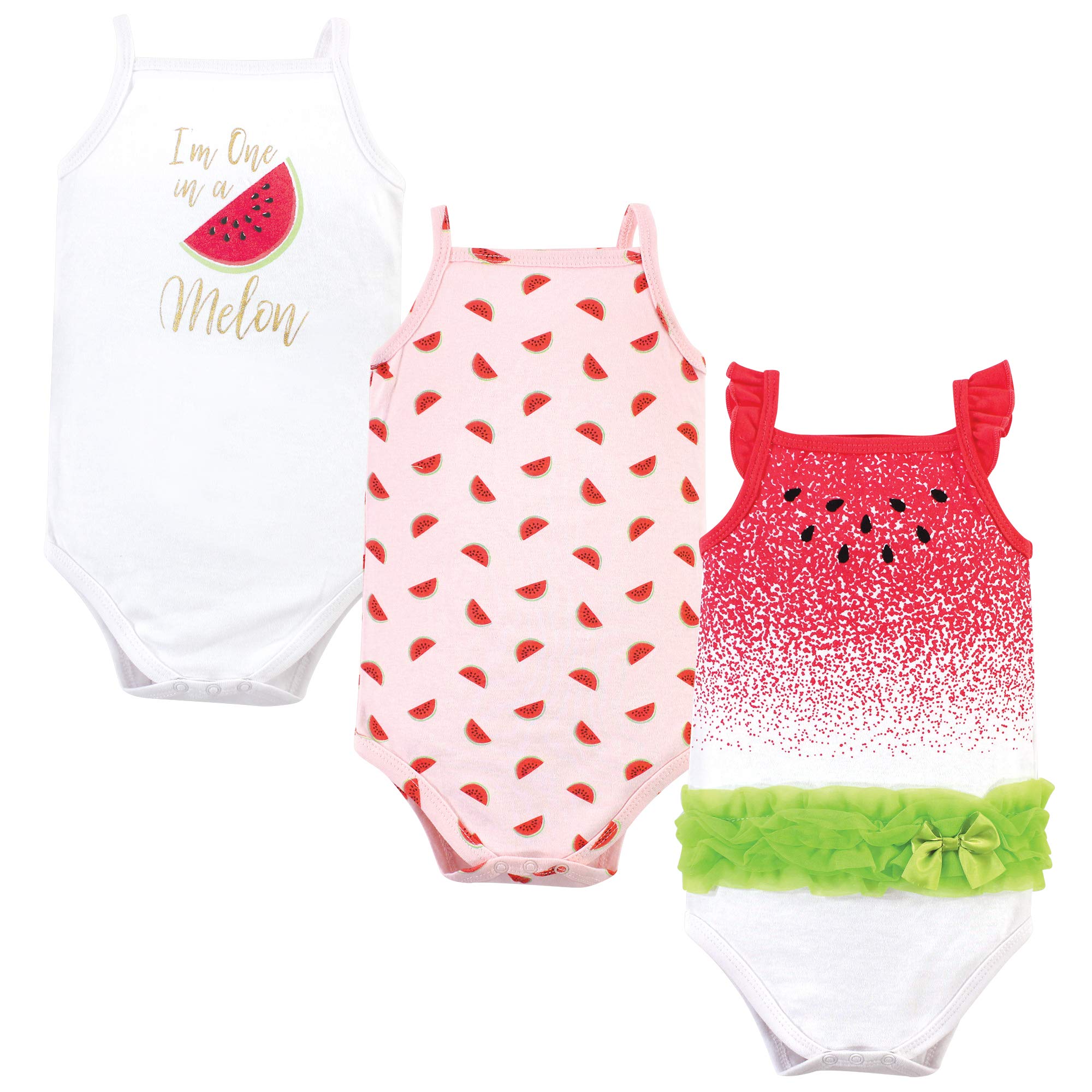 Little Treasure unisex-baby Cotton Bodysuits - 12-18 Months Watermelon