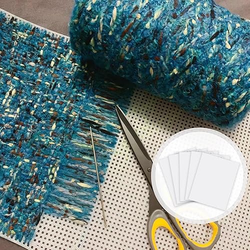 Miniatura 6 de Hojas de lona de malla de plástico, 5 piezas de 7 hojas de lona de malla para bordado, pantalla de malla Aida de punto de cruz para manualidades,